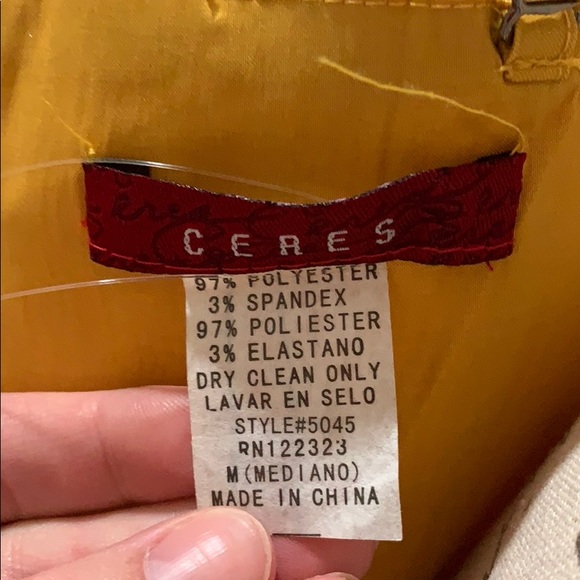 Ceres M Mustard Gold Cocktail Dress with Bow - Picture 5 of 6